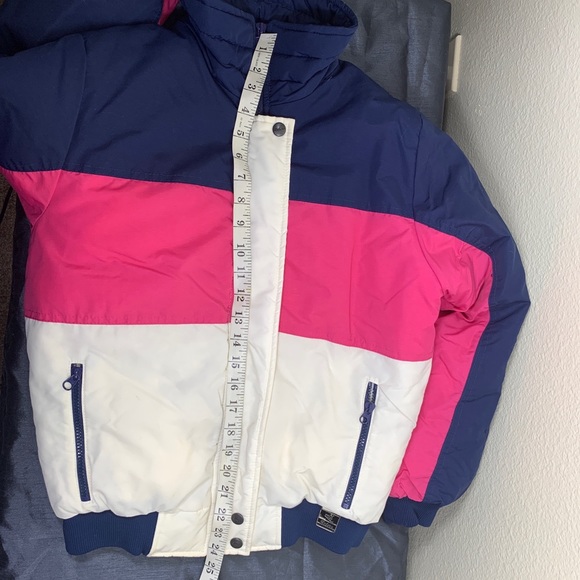 Vintage DownHill Racer Size Small Robern Ski Jacket Black & Pink Nylon Down Fill - Picture 12 of 13
